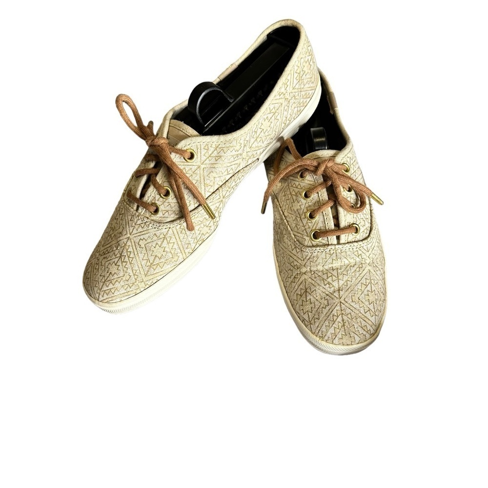 🔴5 for $40 SALE! 
Keds Gold Aztec Print Lace Up Canvas Sneakers sz 7
